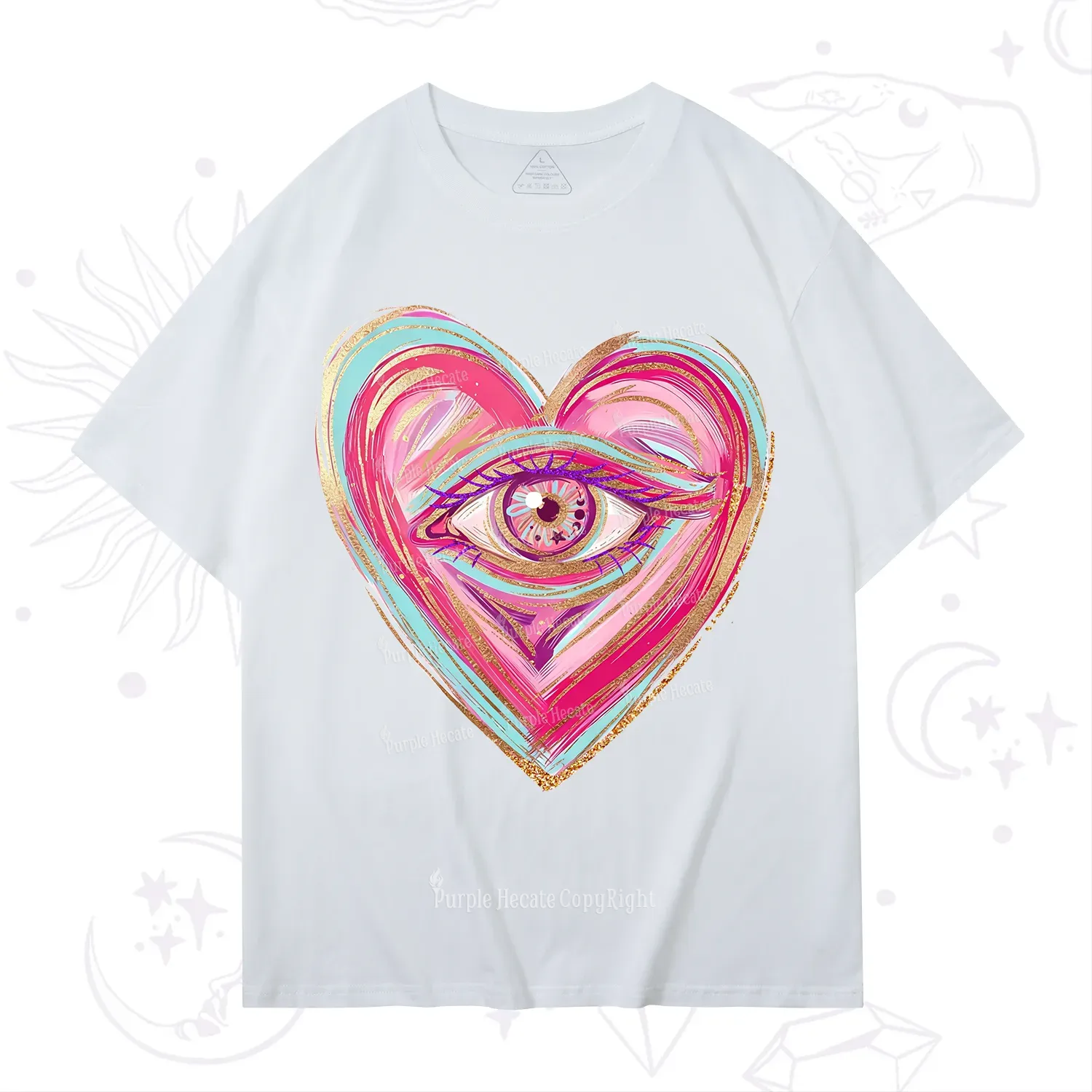 Purplehecate Eyes With Hearth T-Shirt