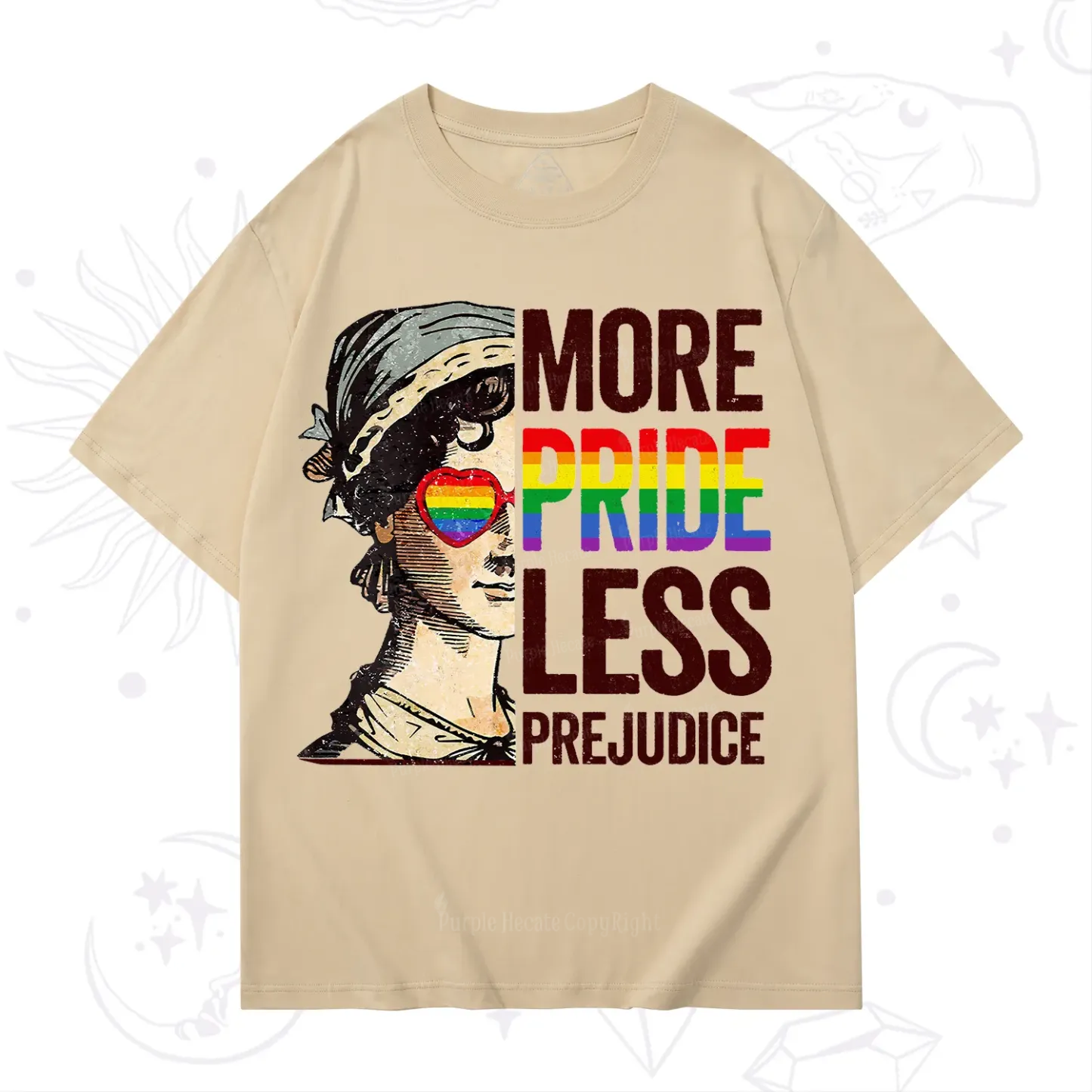 Purplehecate More Pride Less Prejudice Rainbow T-Shirt