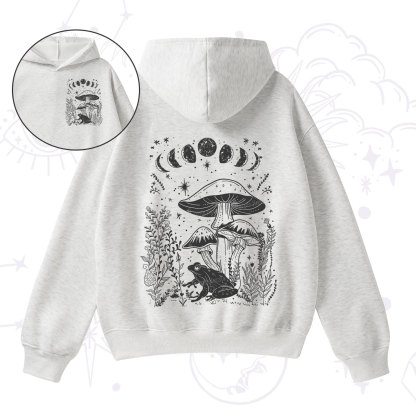 Purplehecate Celestial Frog Mushrooms Fleece Hoodie Suit
