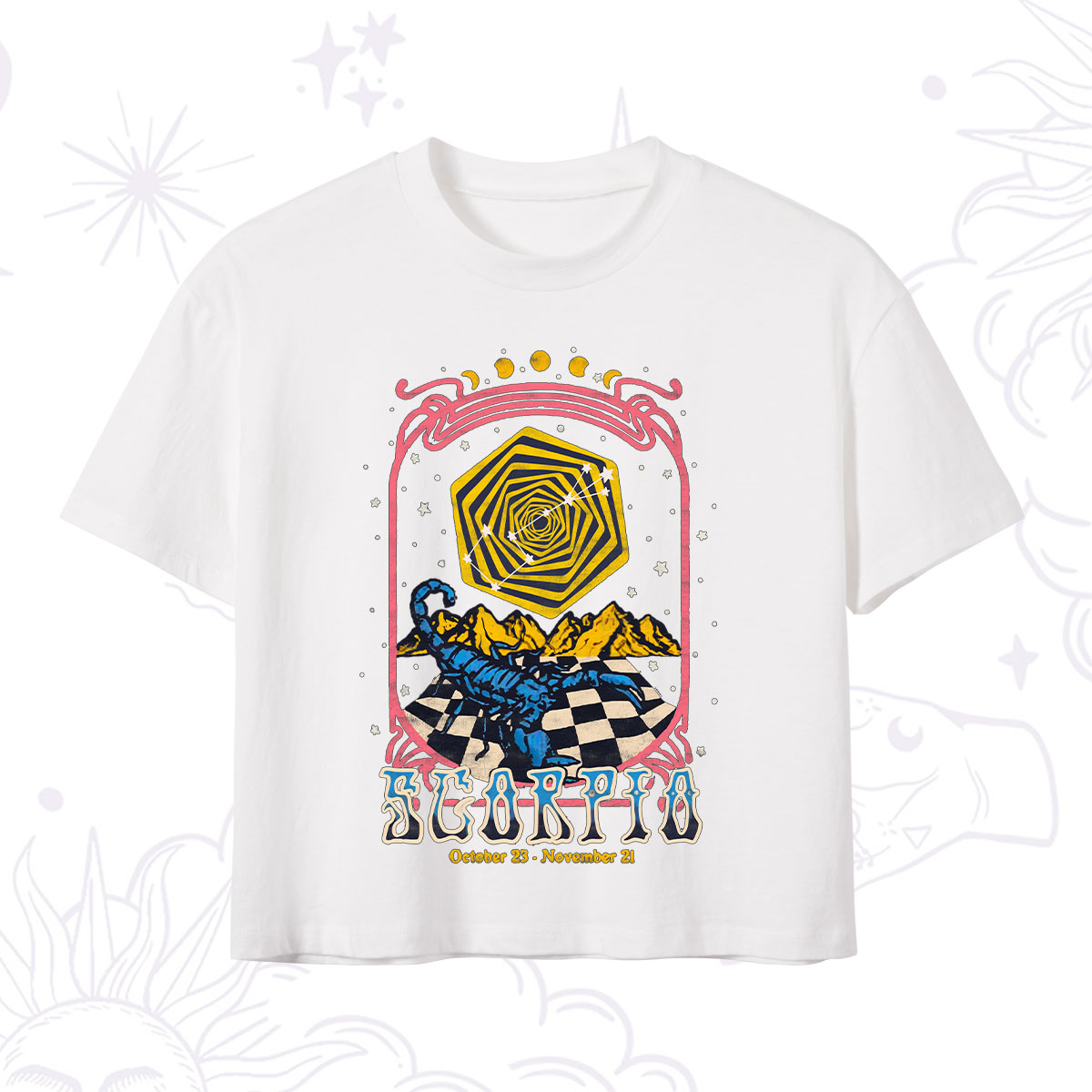 Purplehecate Scorpio Crew Zodiac Crop T-Shirt 