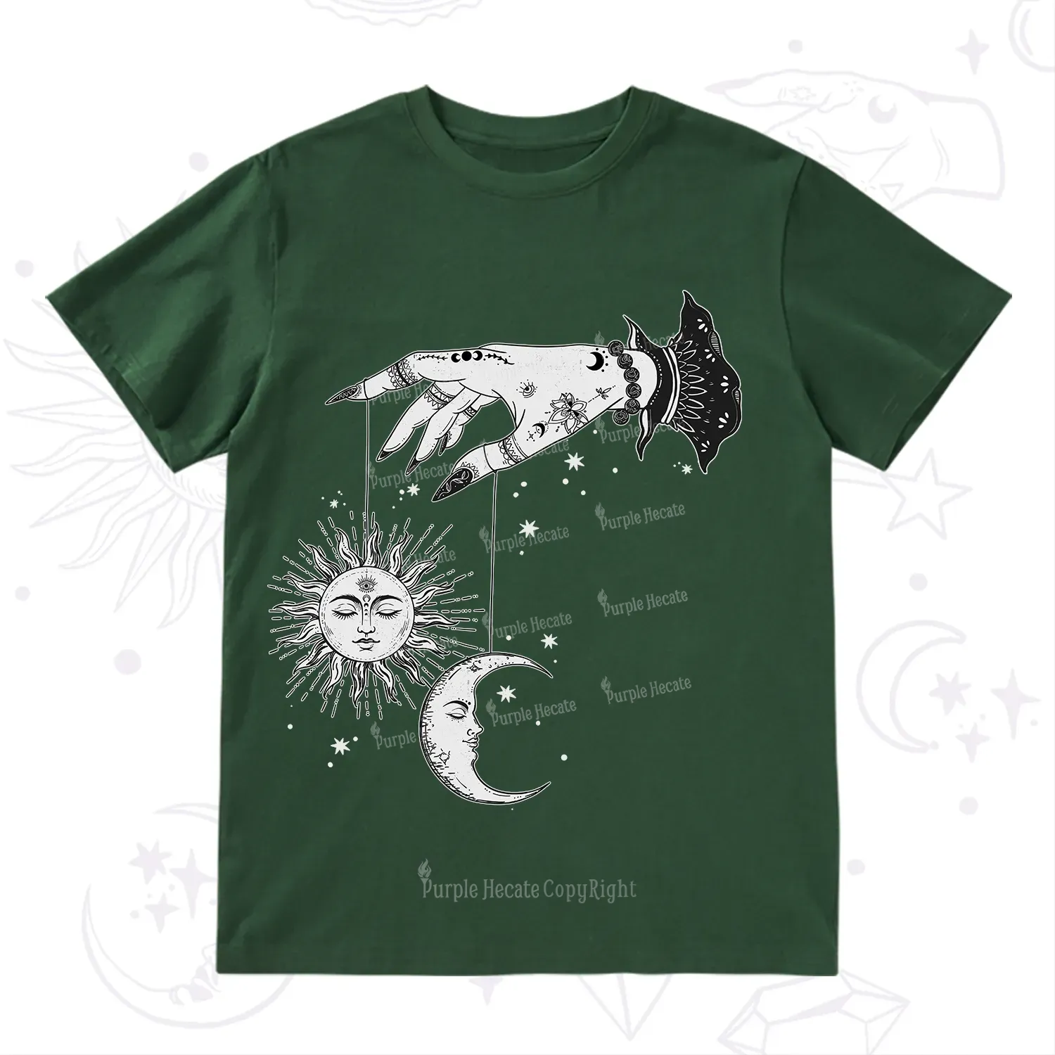 Purplehecate Witch's Sun and Moon T-Shirt