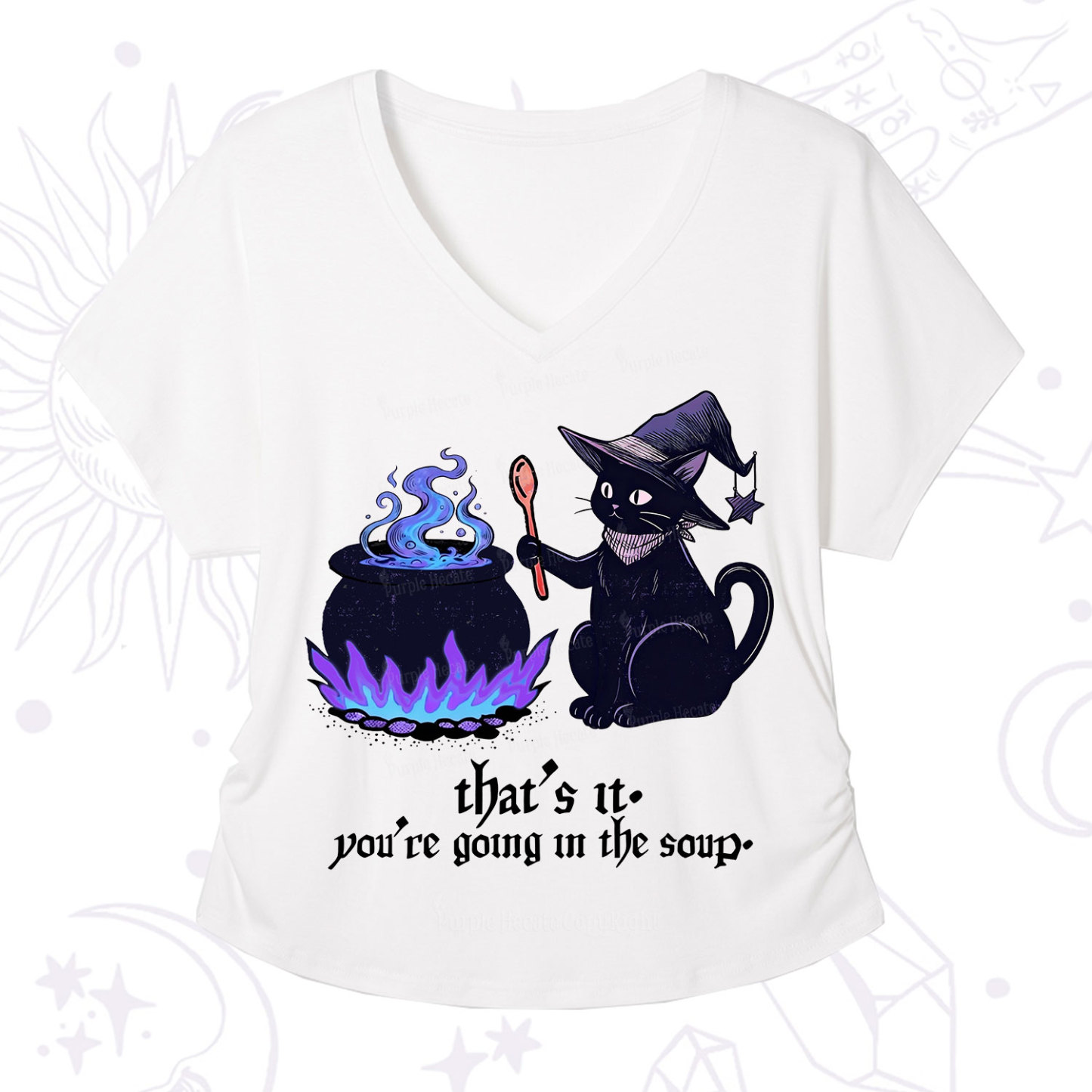 Purplehecate That's It You're Going In The Soup V-Neck T-Shirt
