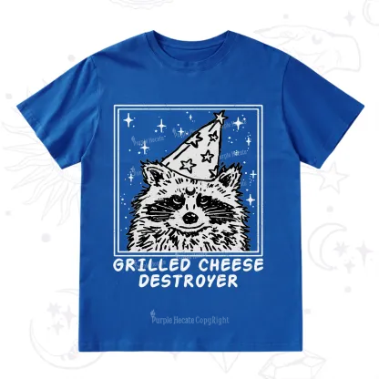 Purplehecate Grilled Cheese Destroyer Raccoon T-Shirt