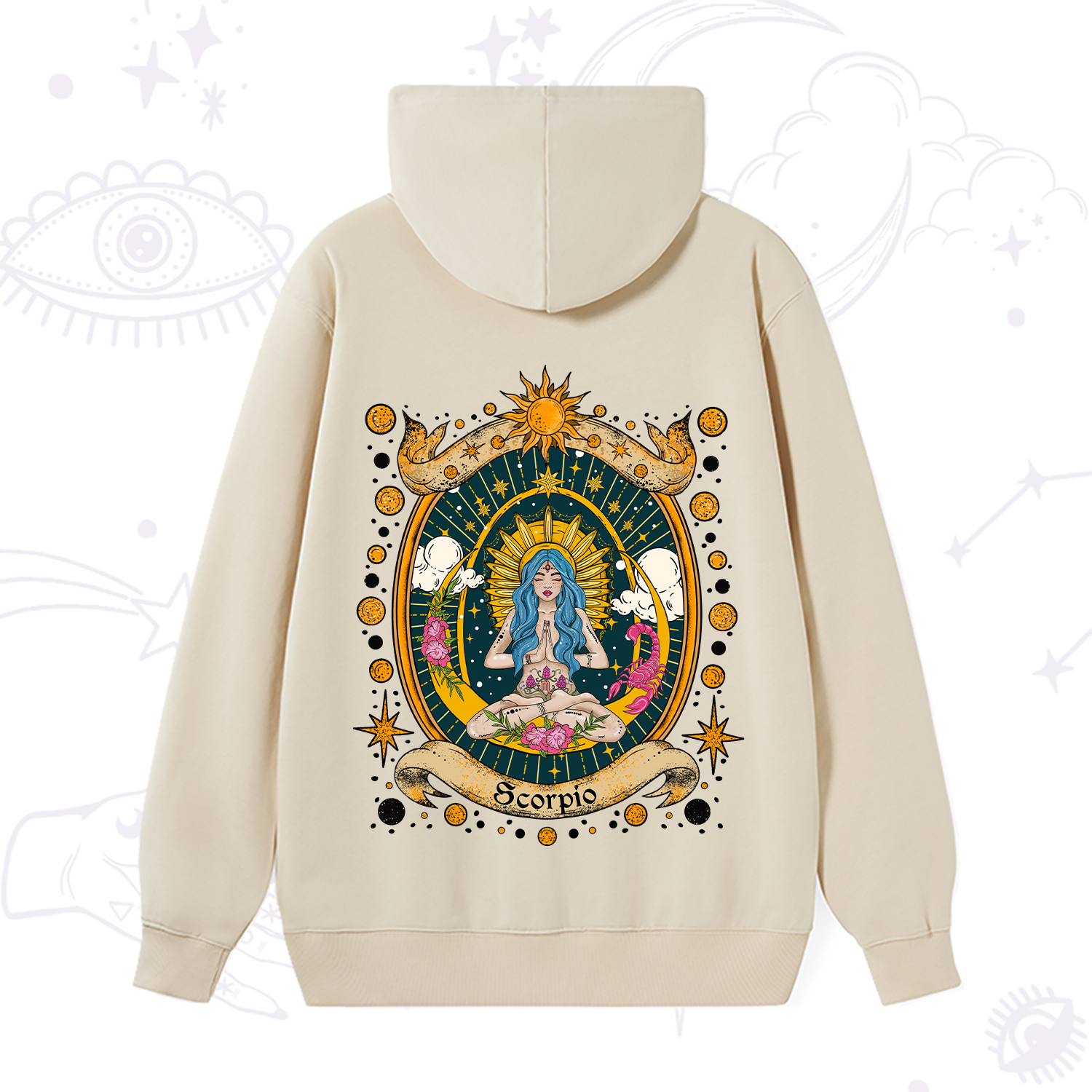 Purplehecate Scorpio Celestial Charm Zodiac Hoodie