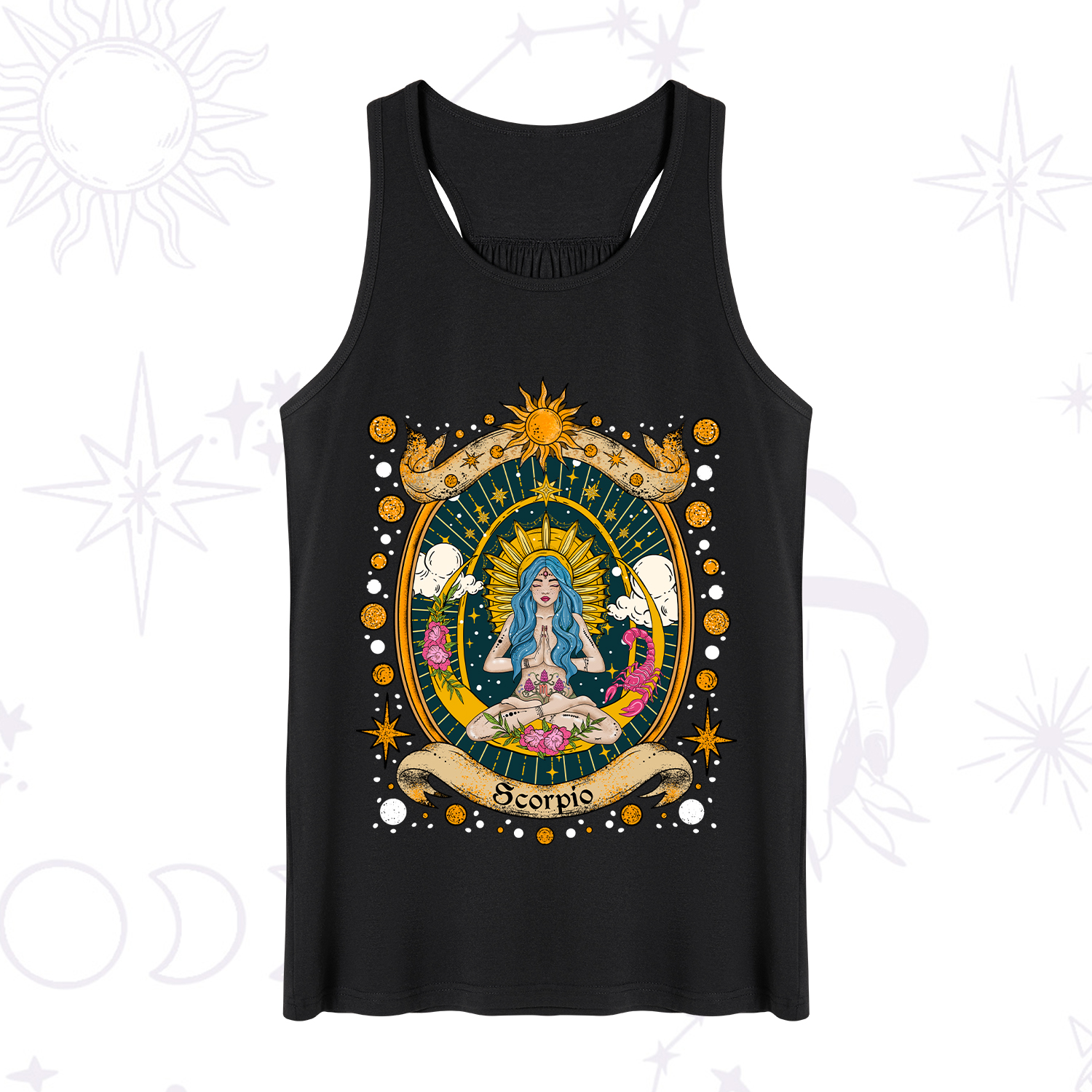 Purplehecate Scorpio Celestial Charm Zodiac Tank