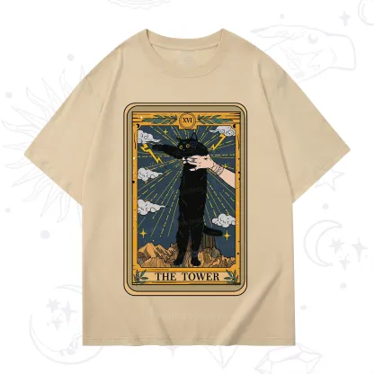 Purplehecate The Tower Cats Tarot T-Shirt