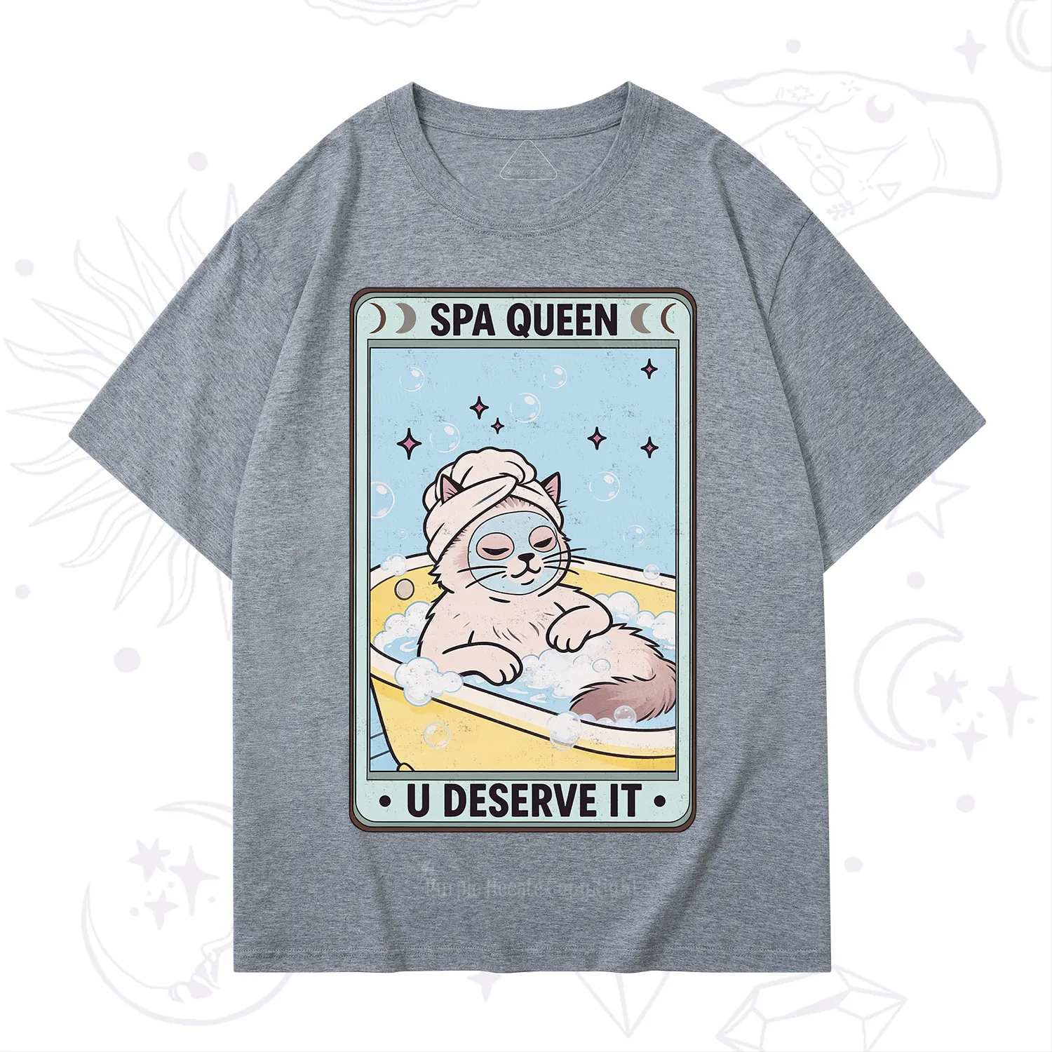 Purplehecate The Spa Queen Cat Tarot T-Shirt