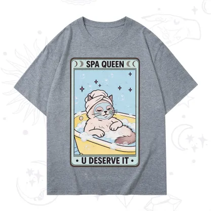 Purplehecate The Spa Queen Cat Tarot T-Shirt