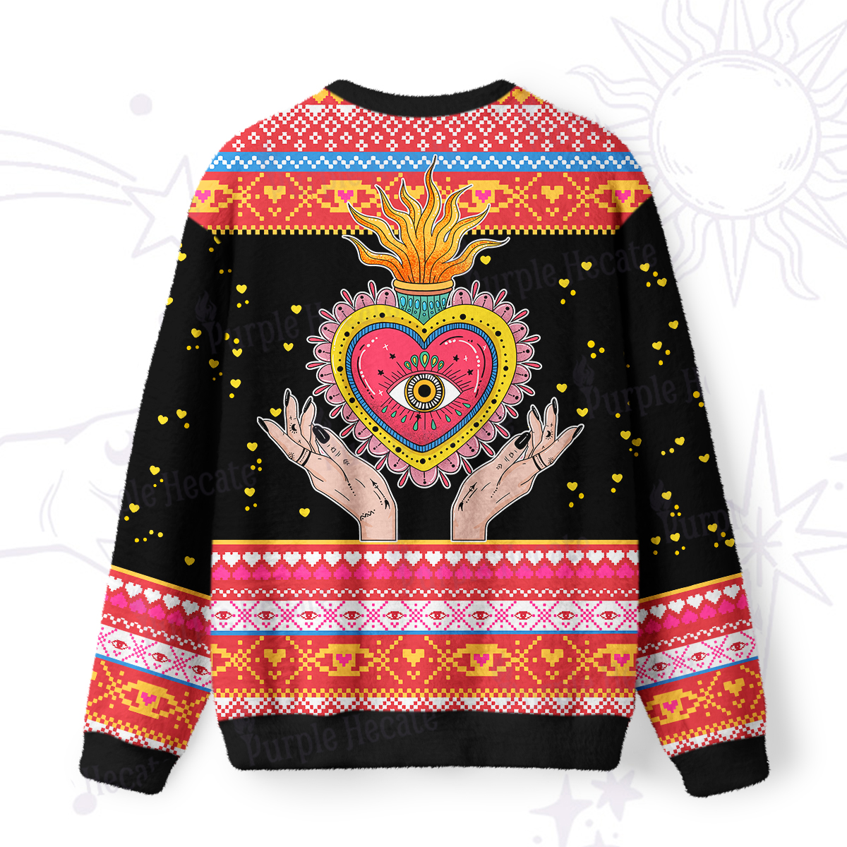 Purplehecate The Fiery Eye Ugly Valentine Sweatshirt