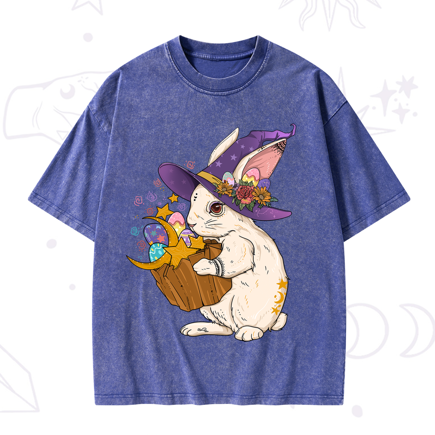 Purplehecate Enchanted Bunny Easter Washed T-Shirt