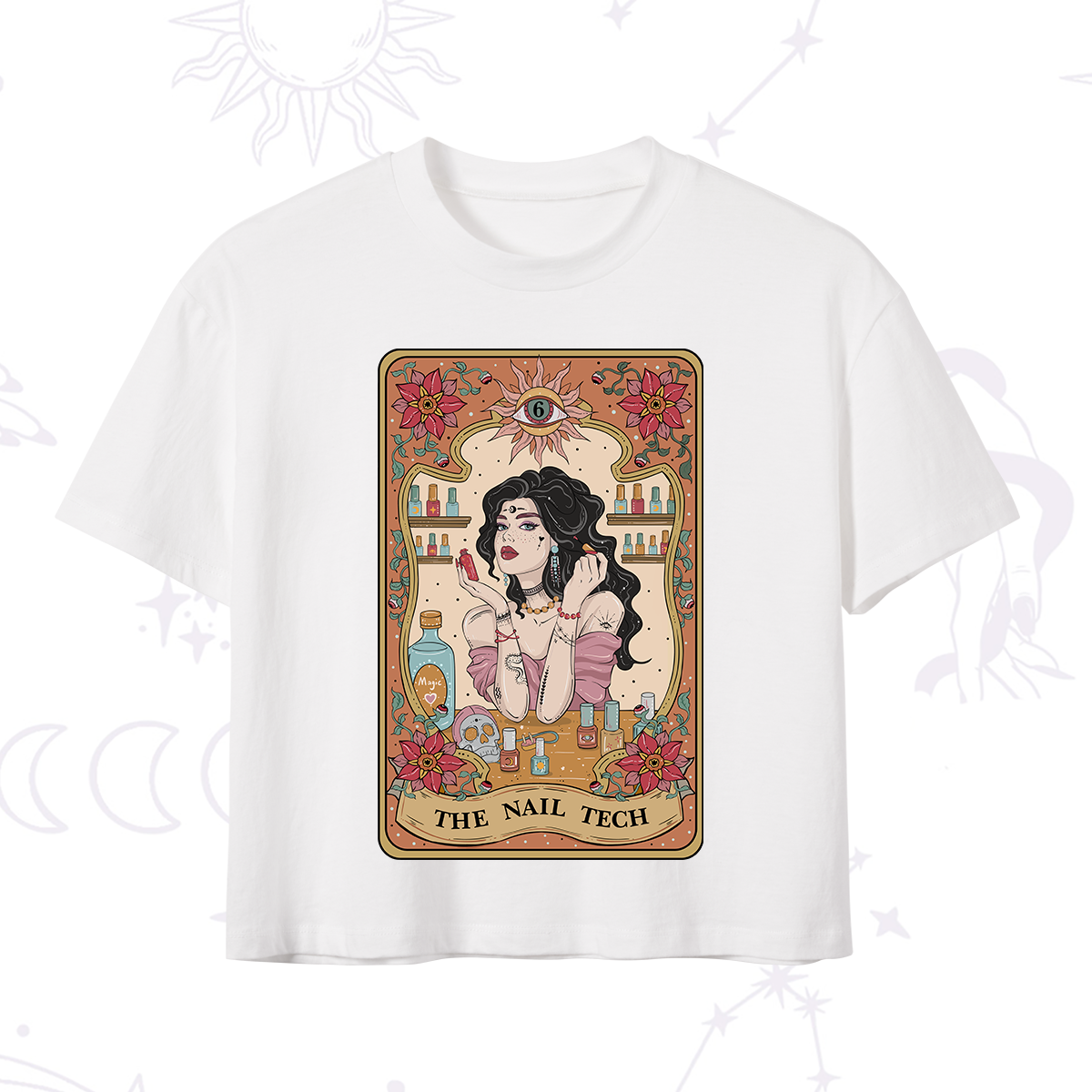 Purplehecate The Nail Tech Tarot Crop T-Shirt