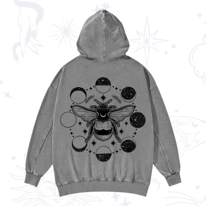 Purplehecate Moon Bee Washed Hoodie