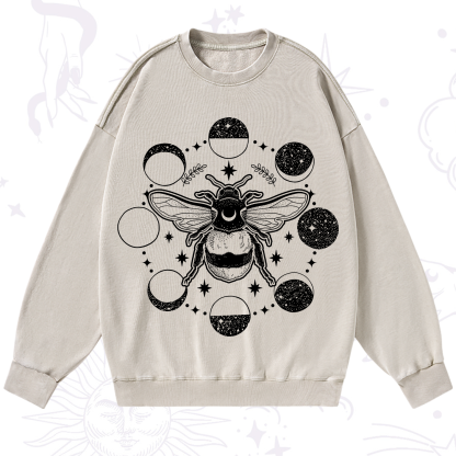 Purplehecate Moon Bee Washed Sweatshirt