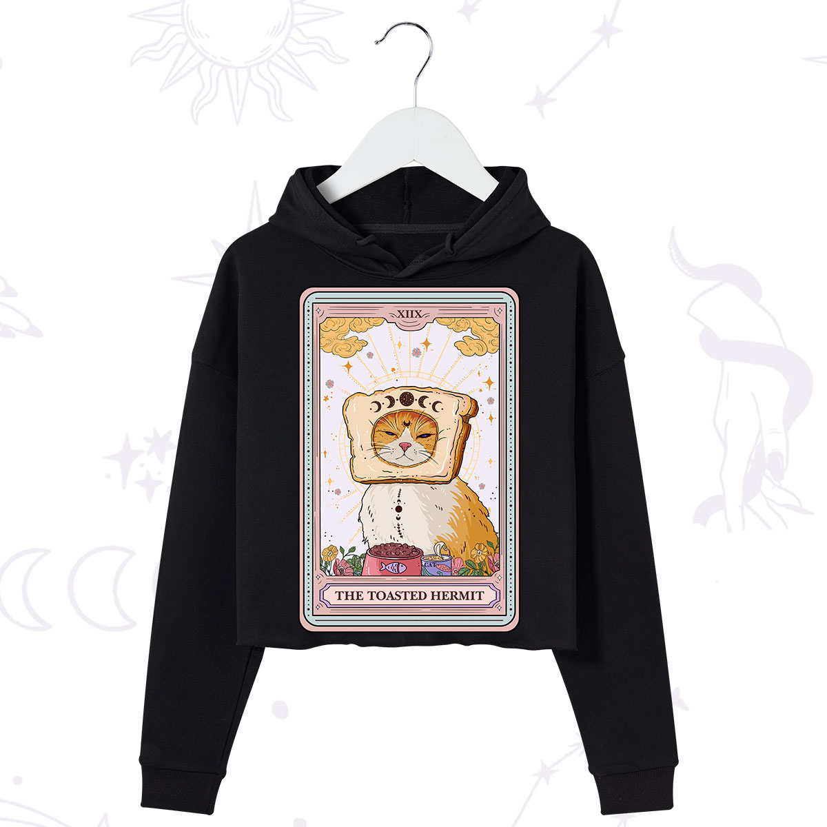 Purplehecate The Toasted Hermit Tarot Crop Hoodie