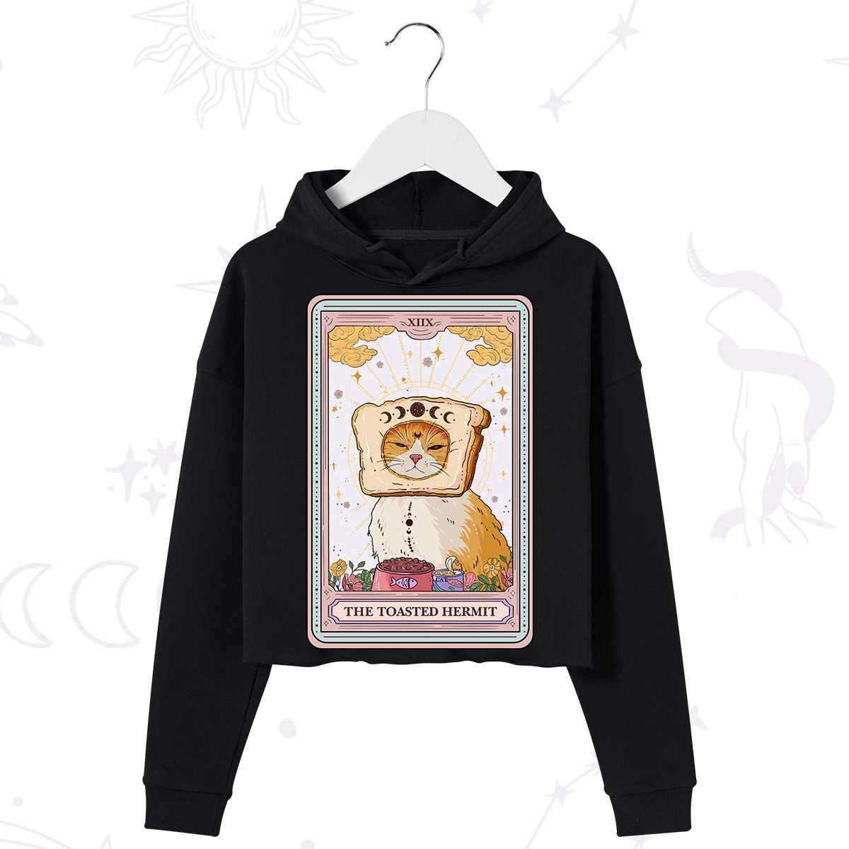 Purplehecate The Toasted Hermit Tarot Crop Hoodie