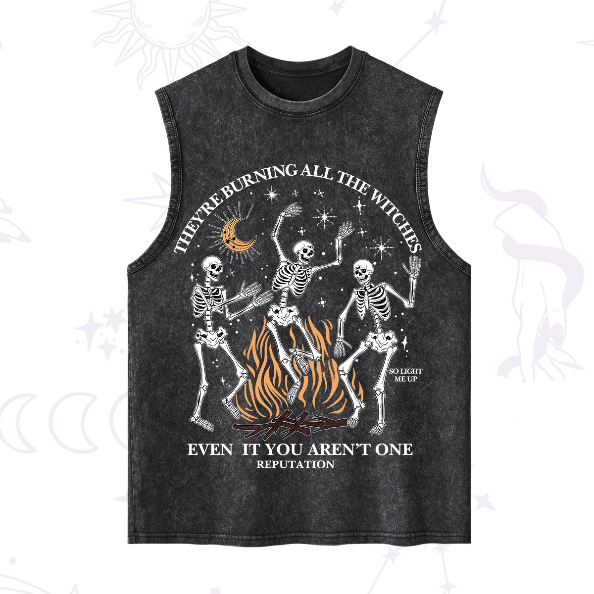 Purplehecate They're Burning All The Witches Even If You Aren't One Washed Tank
