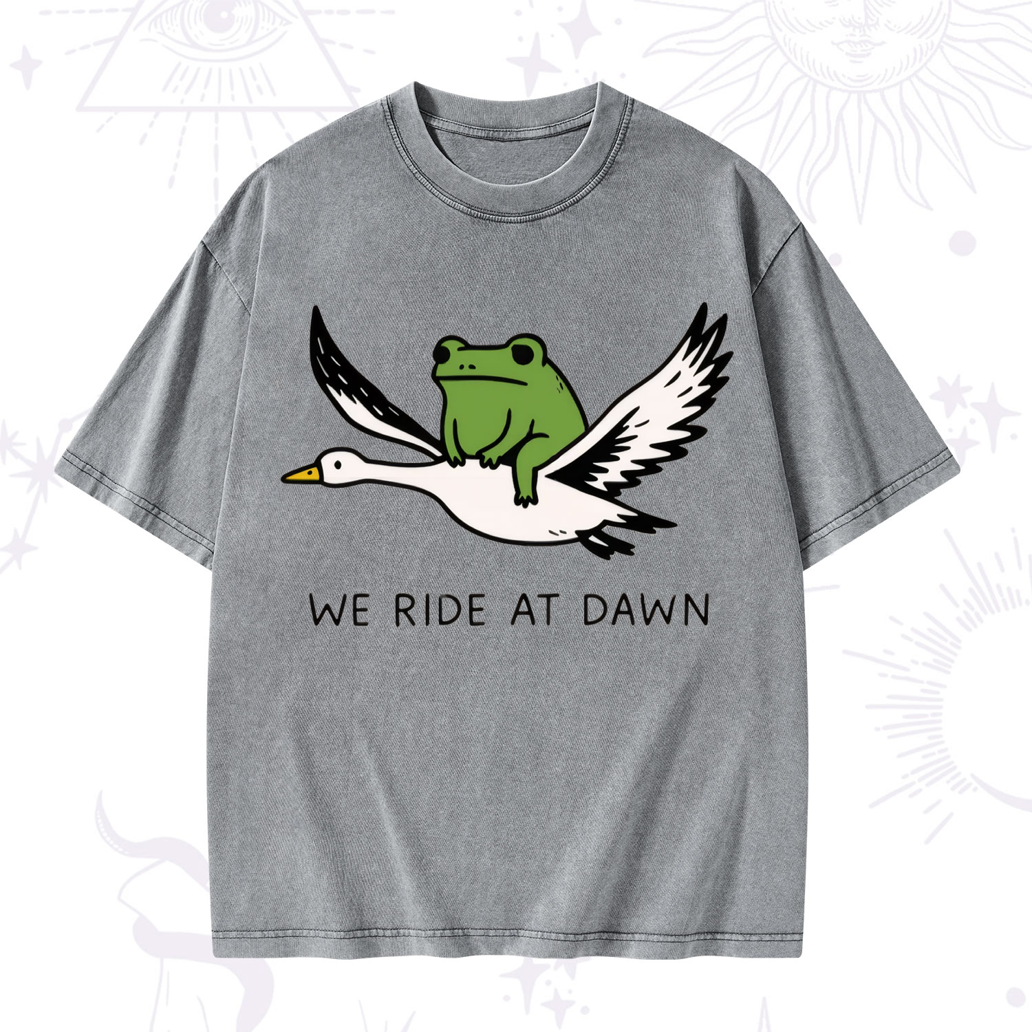 Purplehecate We Ride at Dawn Washed T-Shirt