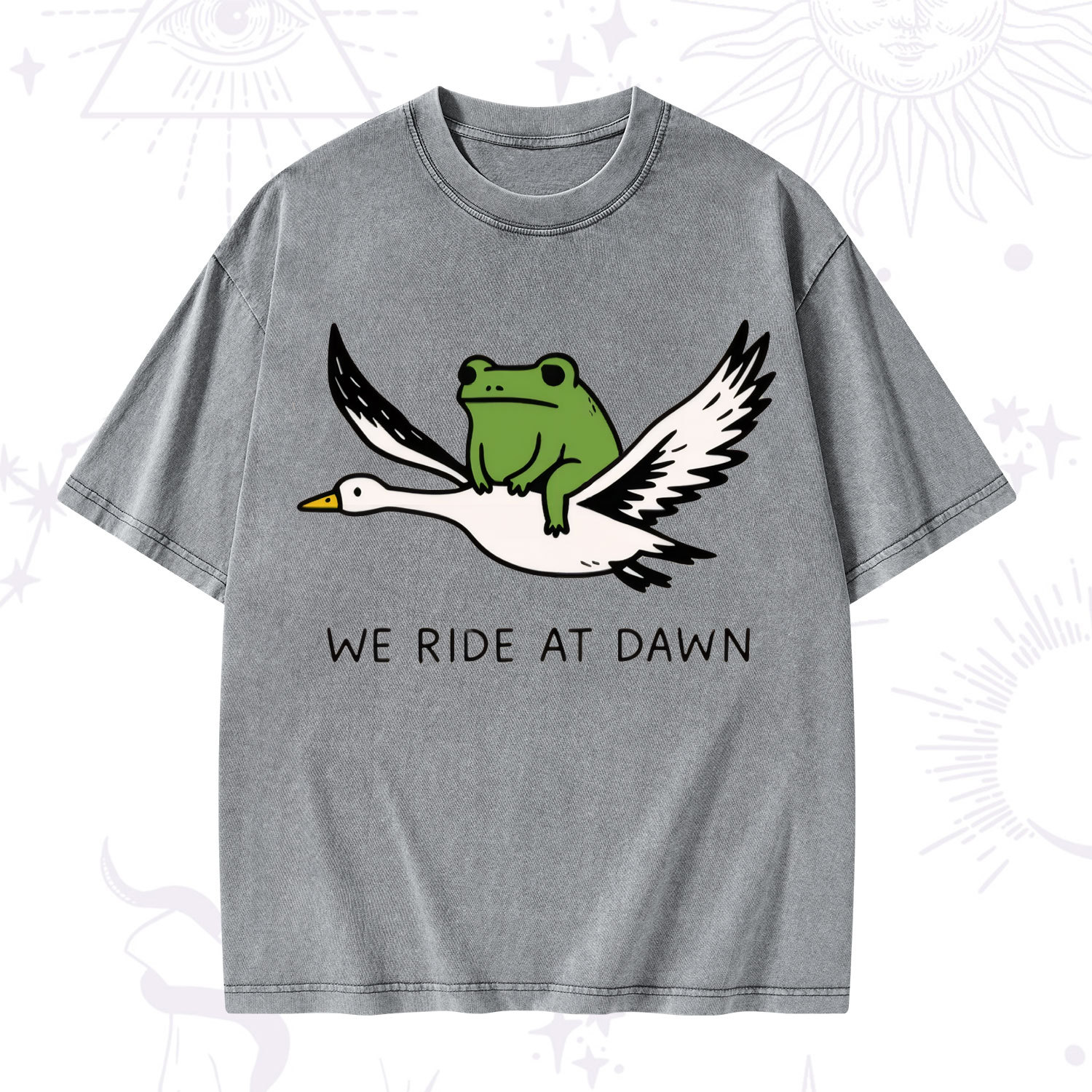 Purplehecate We Ride at Dawn Washed T-Shirt