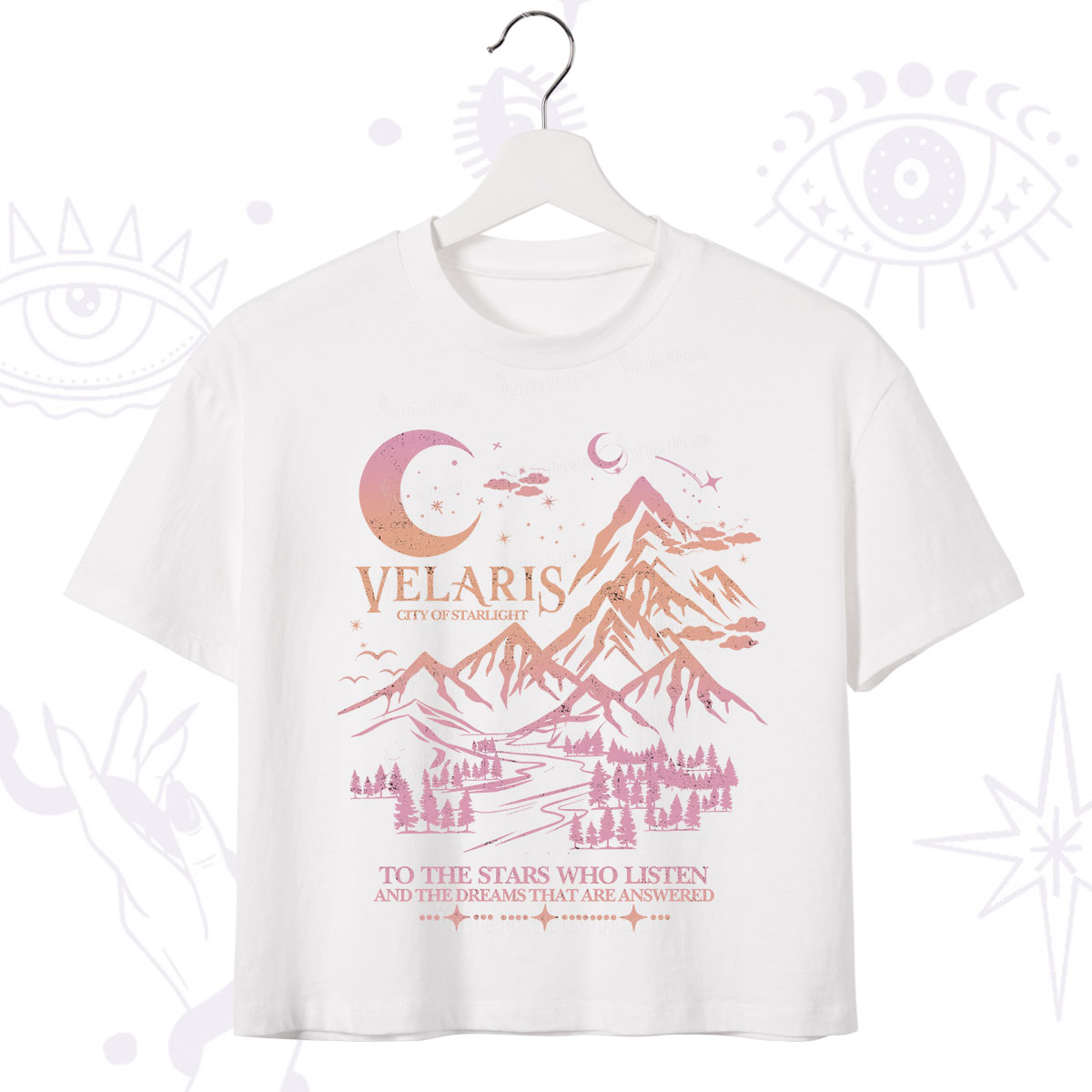 Purplehecate Echoes of the Hidden City Crop T-Shirt