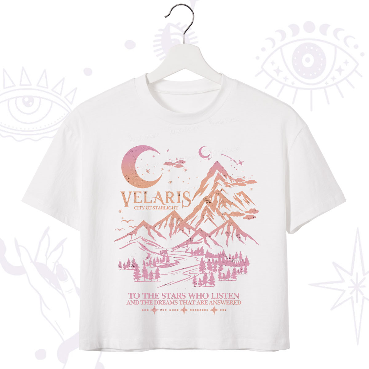 Purplehecate Echoes of the Hidden City Crop T-Shirt