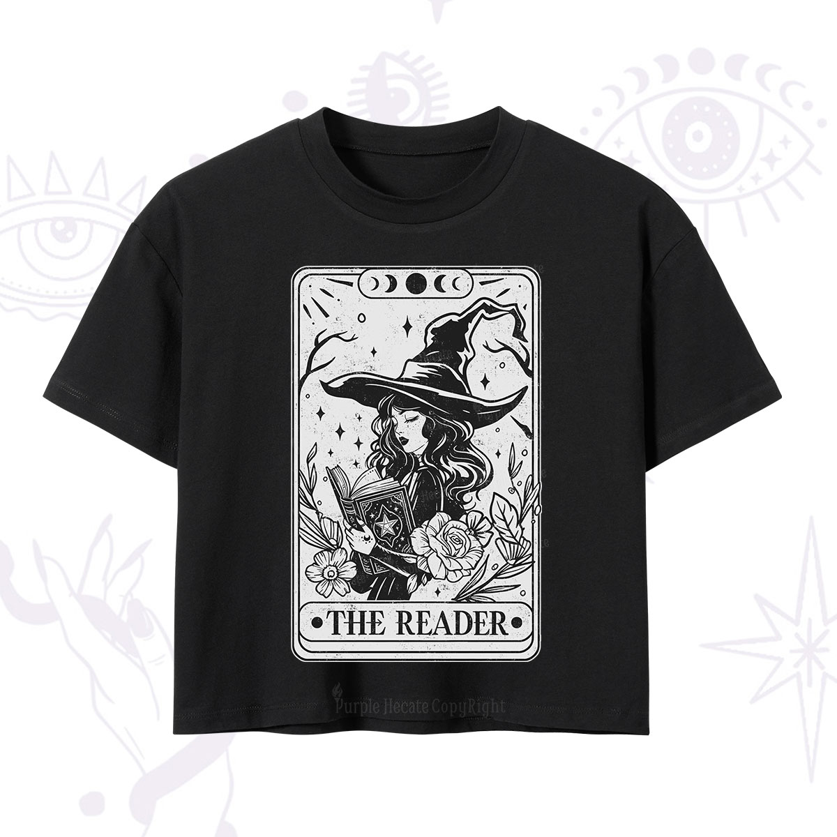 Purplehecate The Witch Reader Tarot Crop T-Shirt