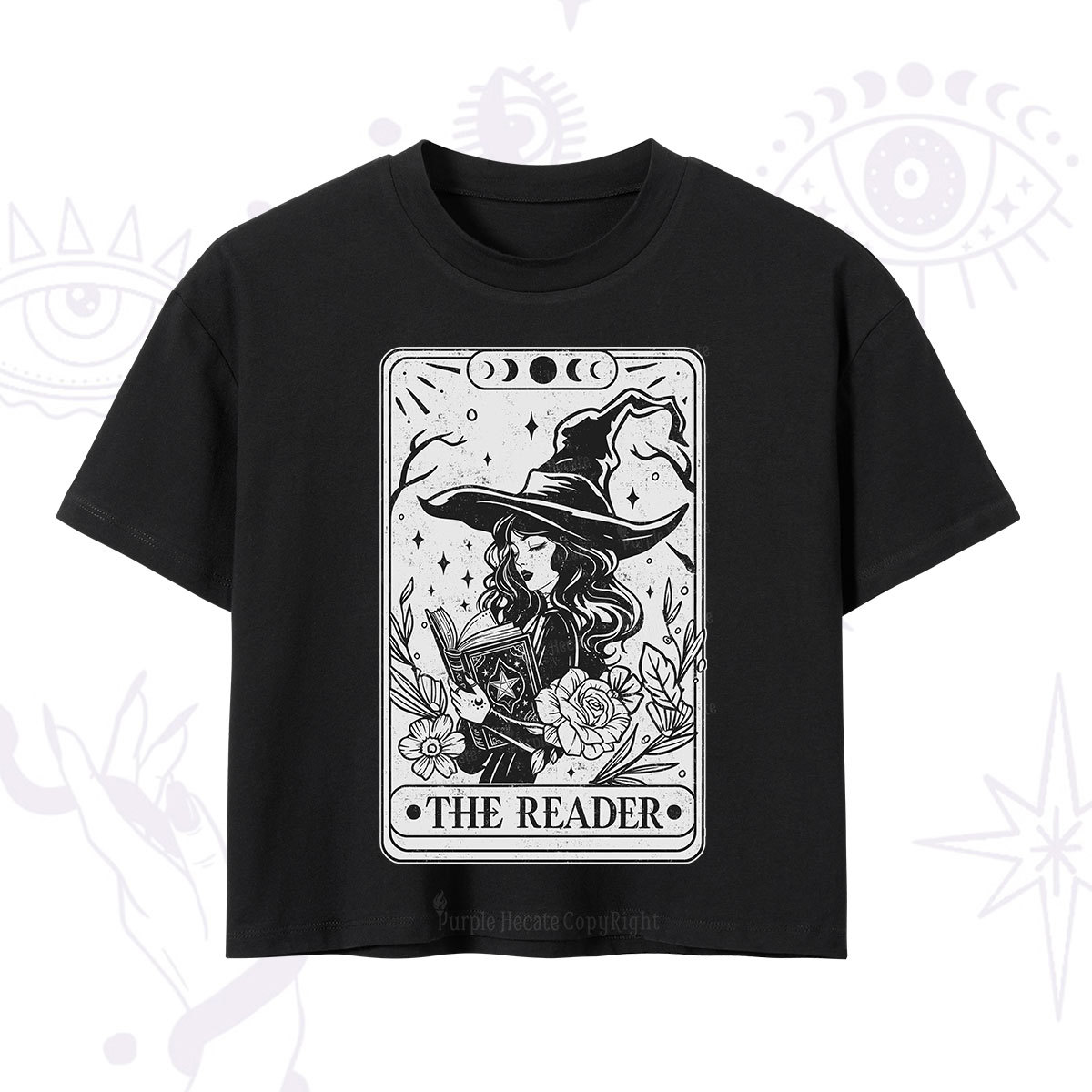 Purplehecate The Witch Reader Tarot Crop T-Shirt