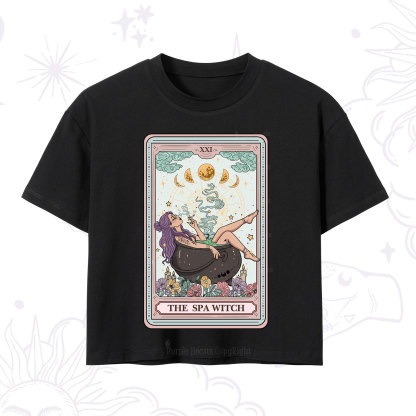 Purplehecate The Spa Witch Tarot Card Crop T-Shirt