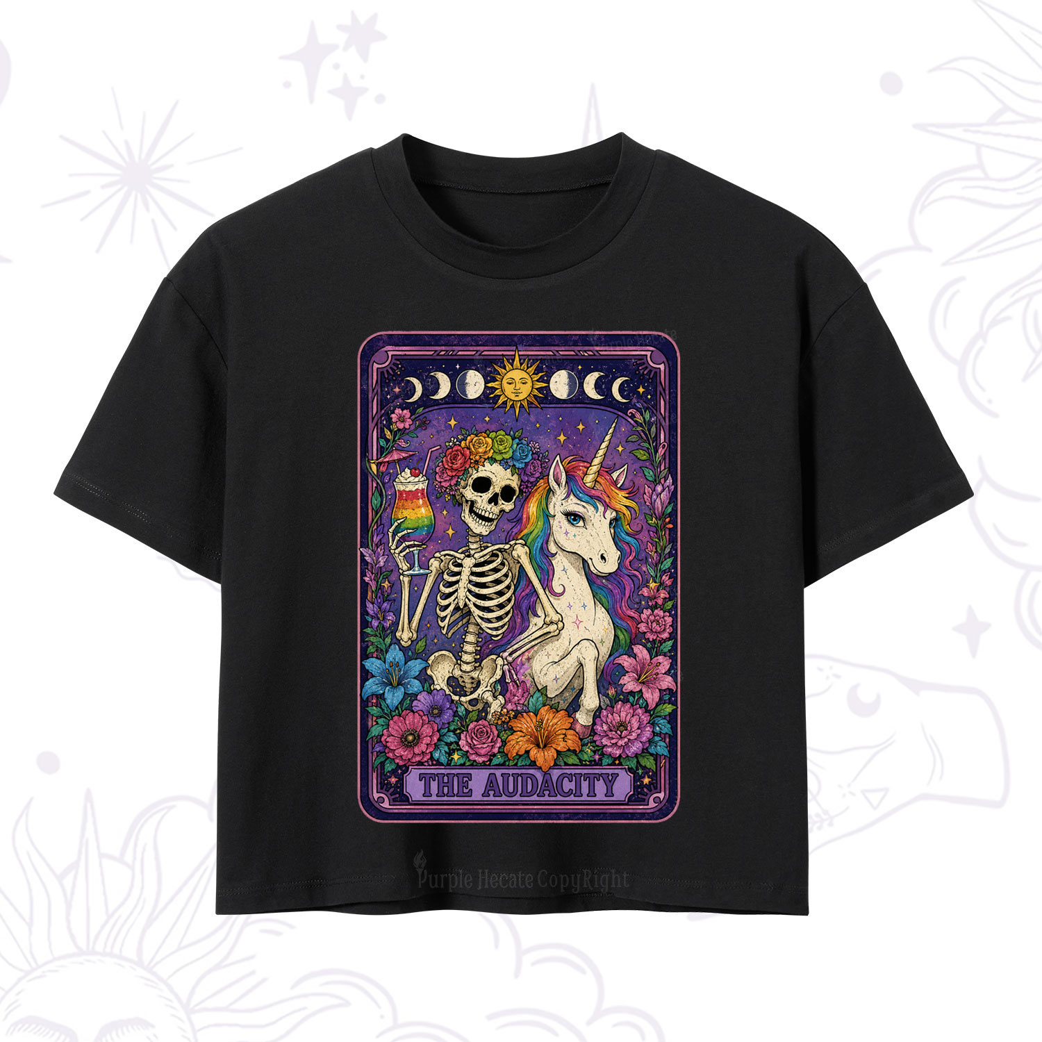 Purplehecate The Audacity Tarot Pride Rainbow Crop T-Shirt