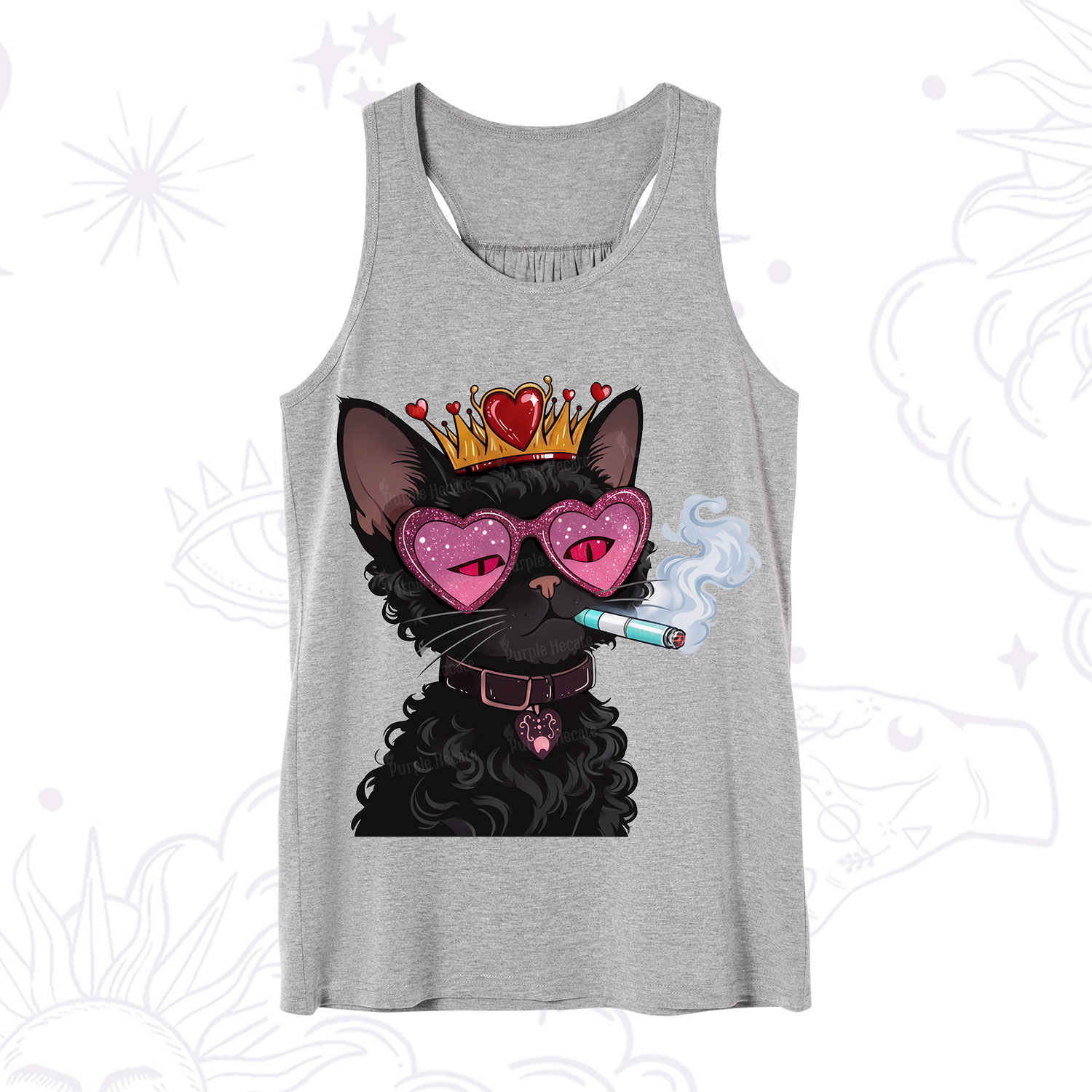 Purplehecate Join the Baddie Era Queen Cat Tank