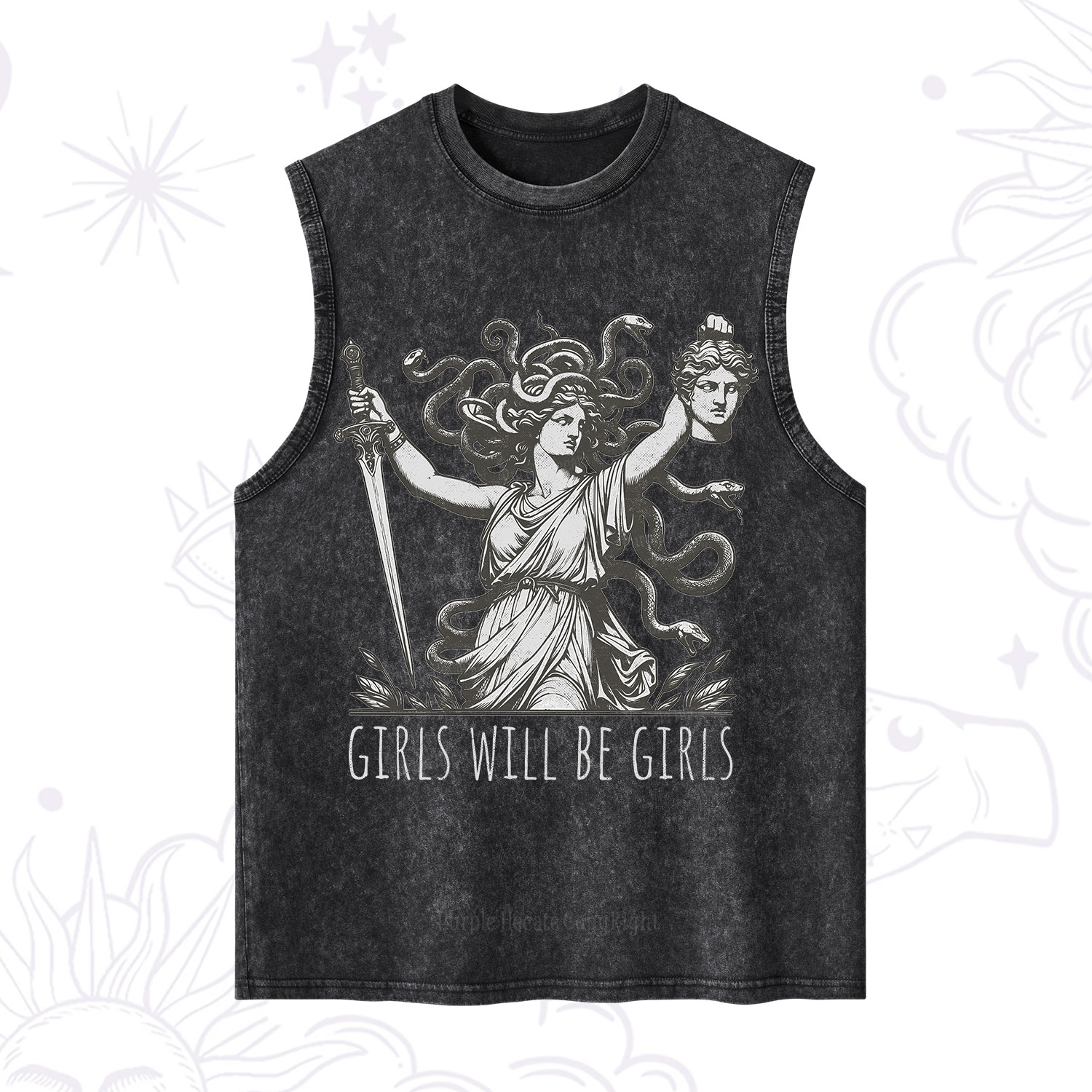 Purplehecate Girls Will Be Girls Medusa Washed Tank