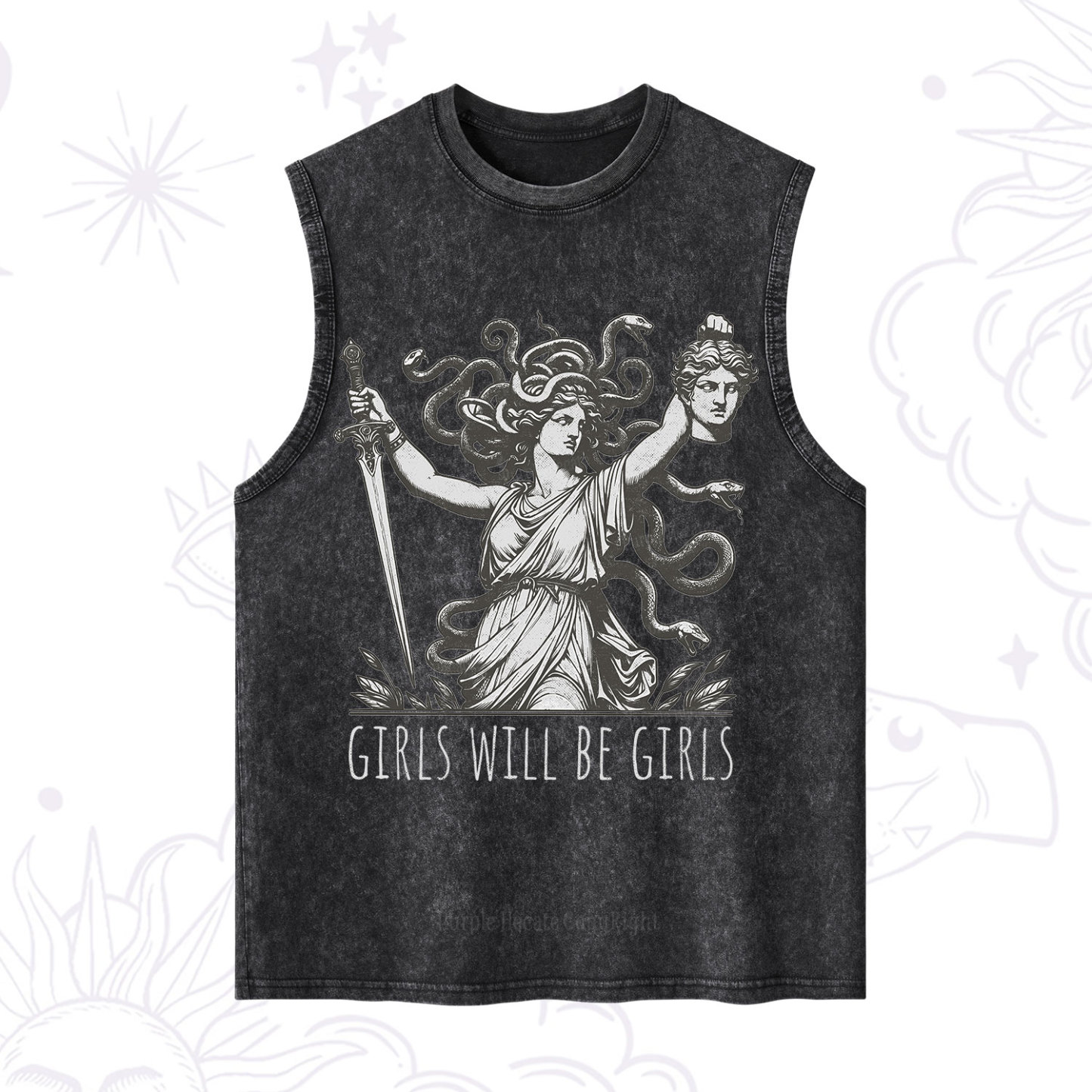 Purplehecate Girls Will Be Girls Medusa Washed Tank