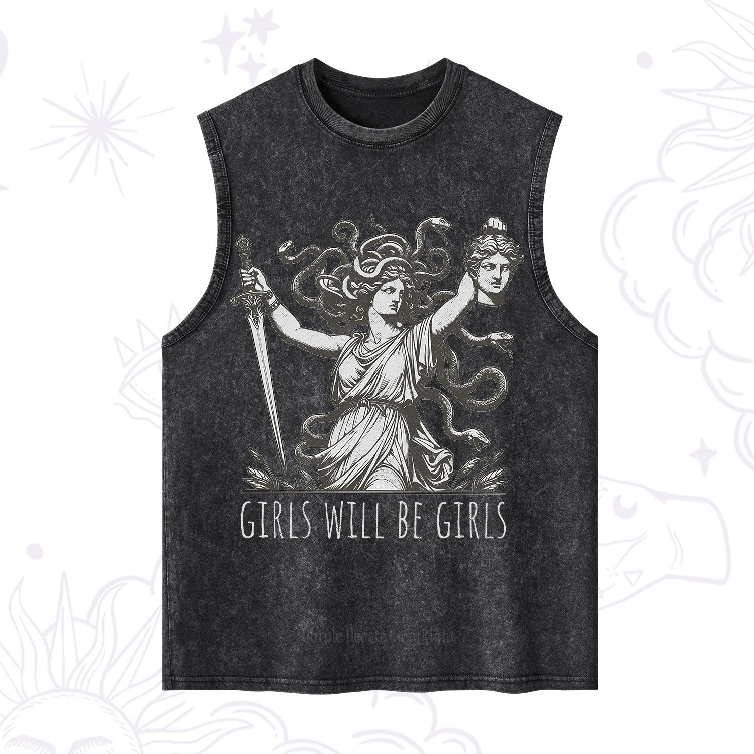 Purplehecate Girls Will Be Girls Medusa Washed Tank