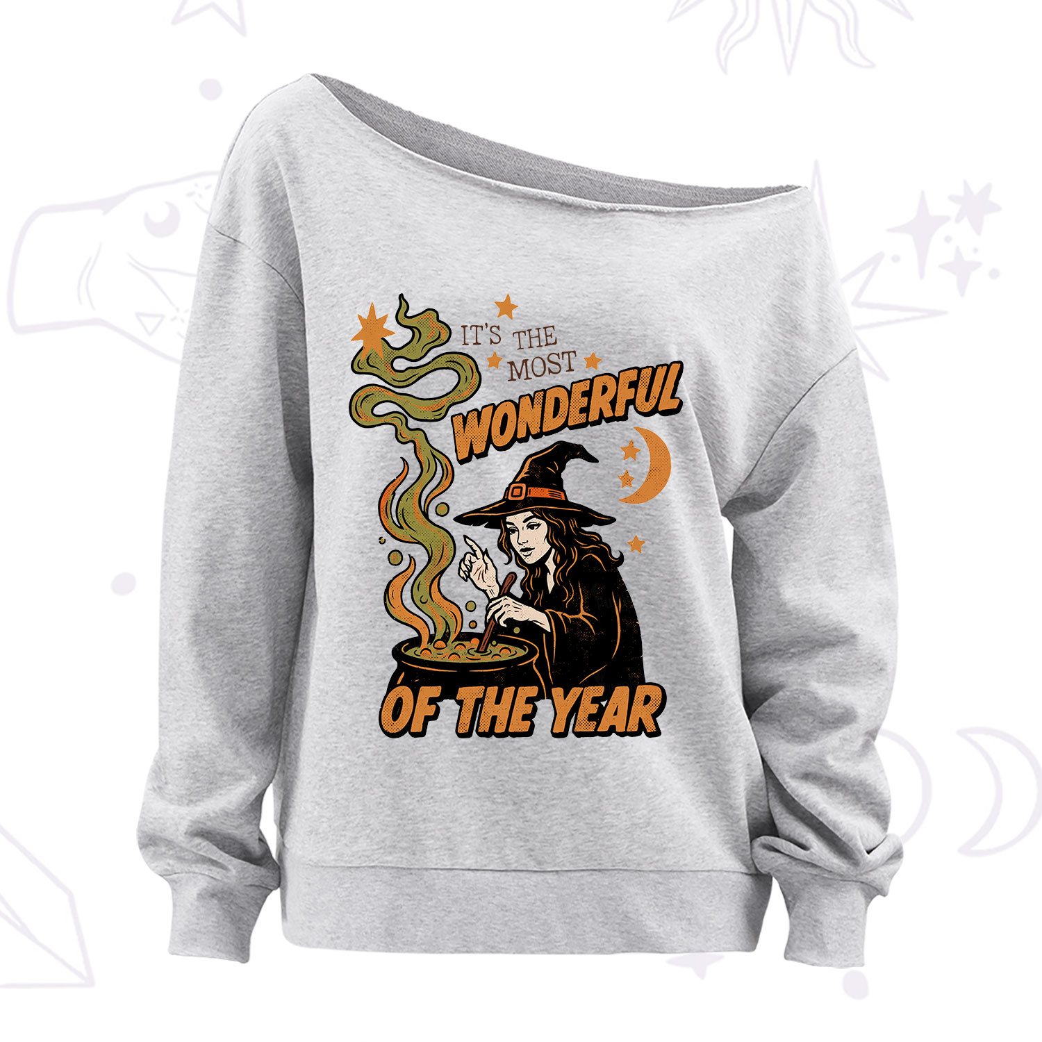 Purplehecate Is The Most Wonderful Time Halloween Off The Shoulder Sweatshirt
