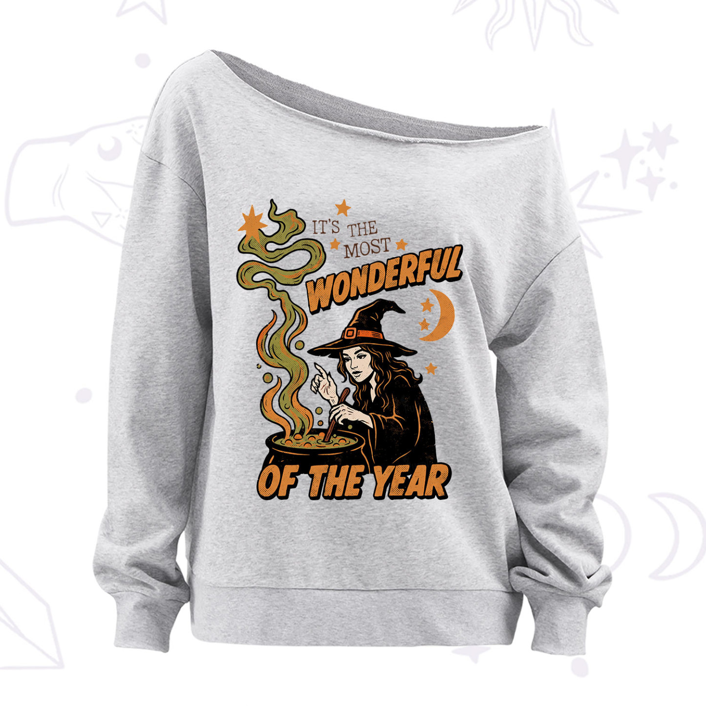 Purplehecate Is The Most Wonderful Time Halloween Off The Shoulder Sweatshirt