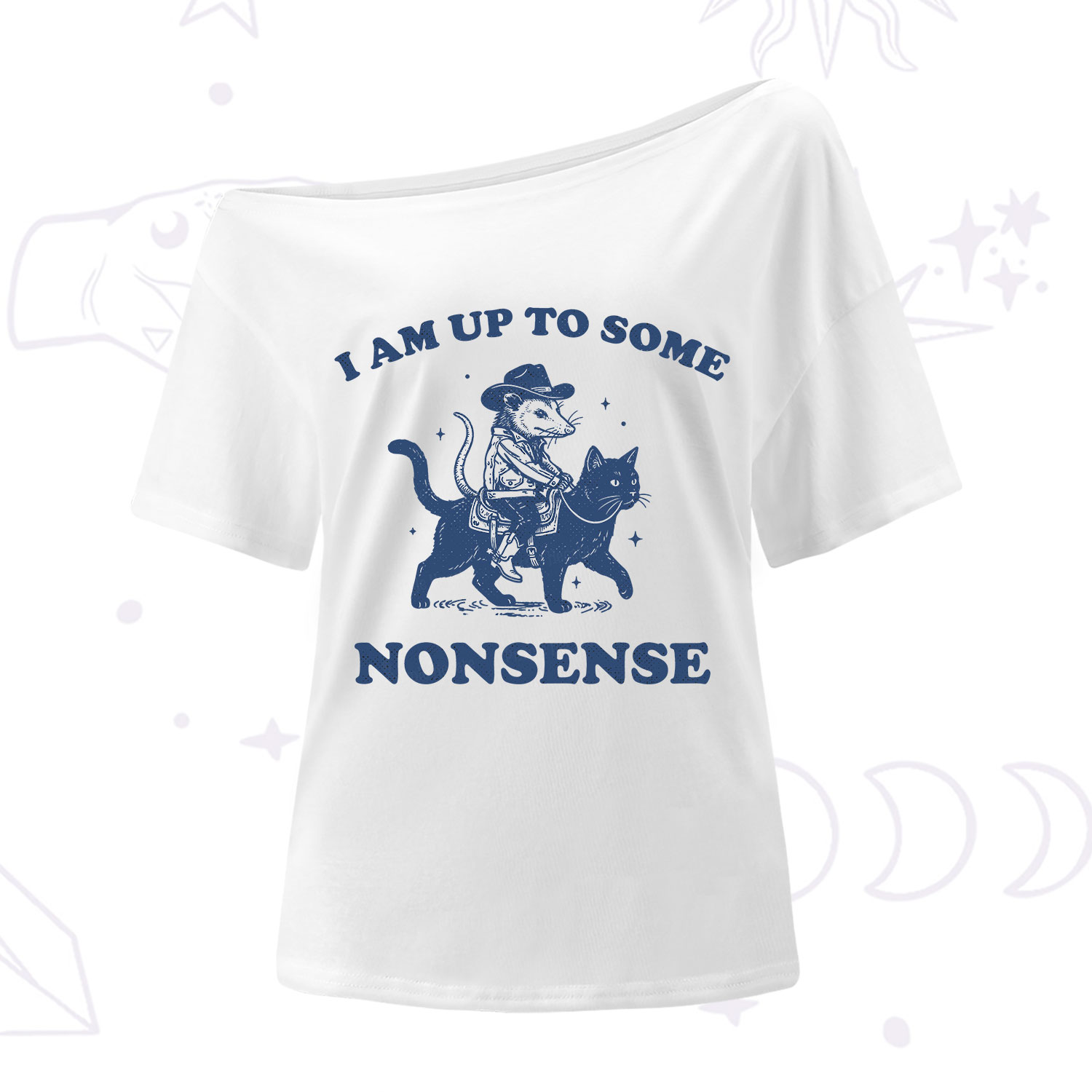 Purplehecate I Am Up To Some Nonsense Opossum One Shoulder T-Shirt