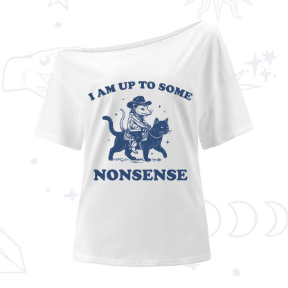 Purplehecate I Am Up To Some Nonsense Opossum One Shoulder T-Shirt
