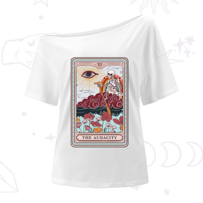 Purplehecate The Audacity Tarot Card One Shoulder T-Shirt