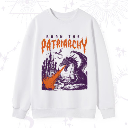 Purplehecate Burn the Patriarchy Dragon Sweatshirt