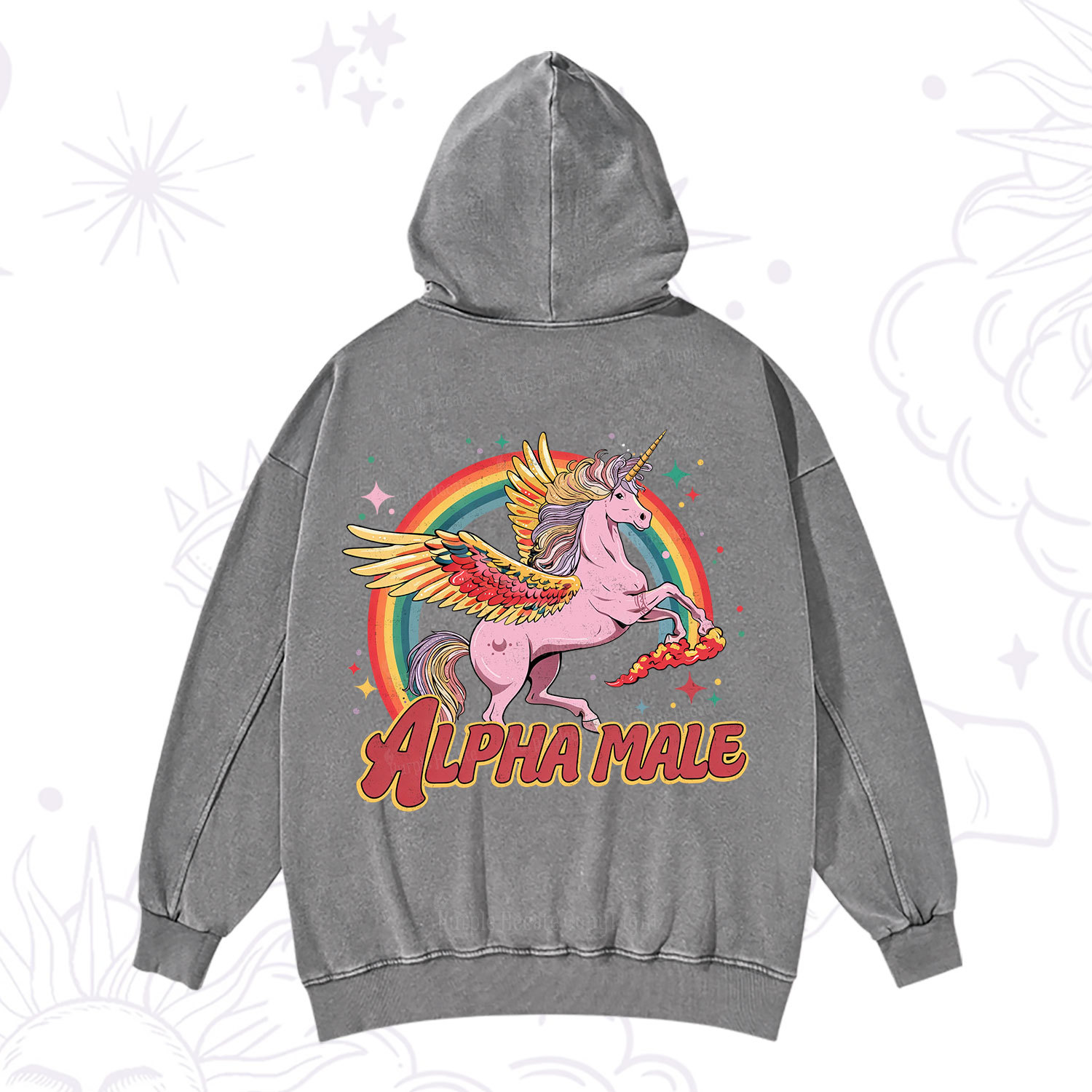 Purplehecate Alpha Male Washed Hoodie