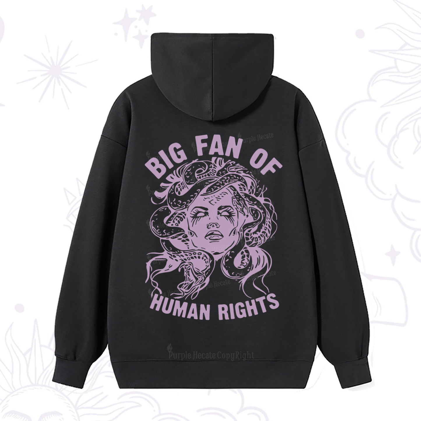 Magic Purplehecate Big Fan of Human Rights Hoodie