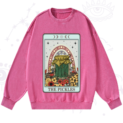 Purplehecate The Pickles Tarot Washed Sweatshirt
