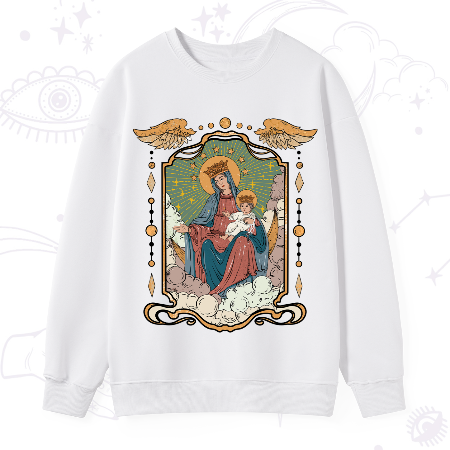 Purplehecate The Lady Of the Rosary Sweatshirt