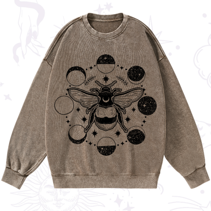 Purplehecate Moon Bee Washed Sweatshirt
