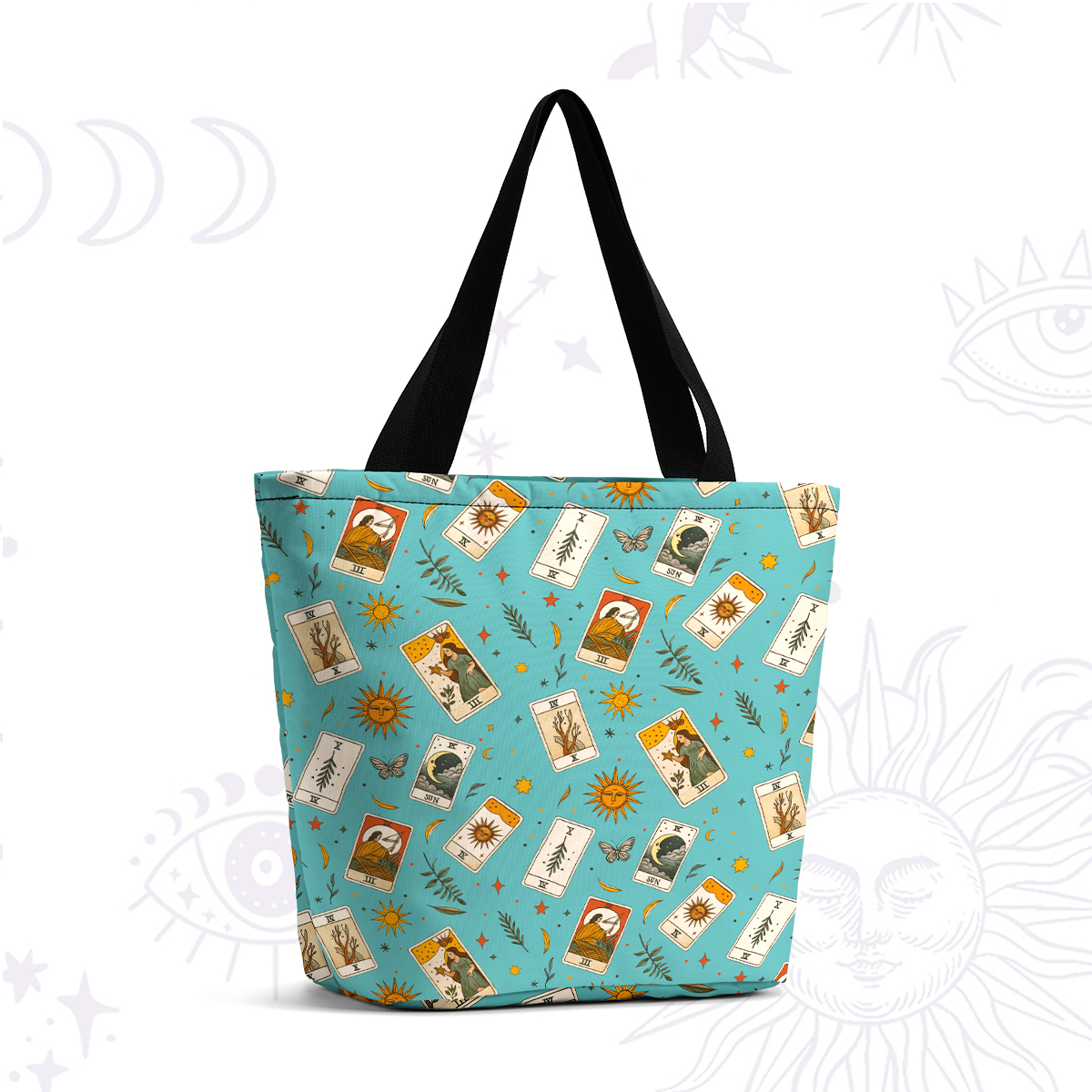 Purplehecate Mystical Tarot Casual Tote Bag