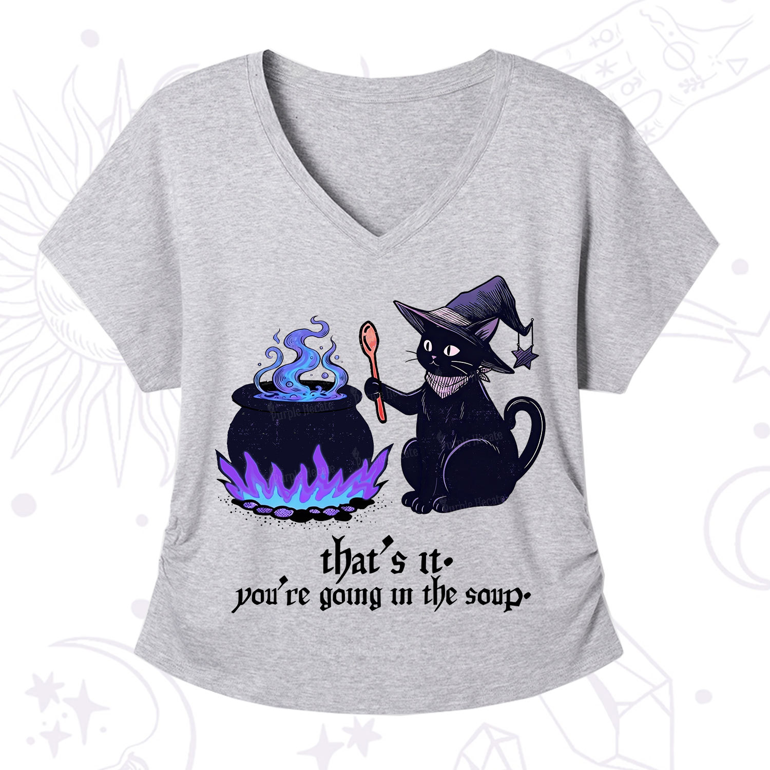 Purplehecate That's It You're Going In The Soup V-Neck T-Shirt