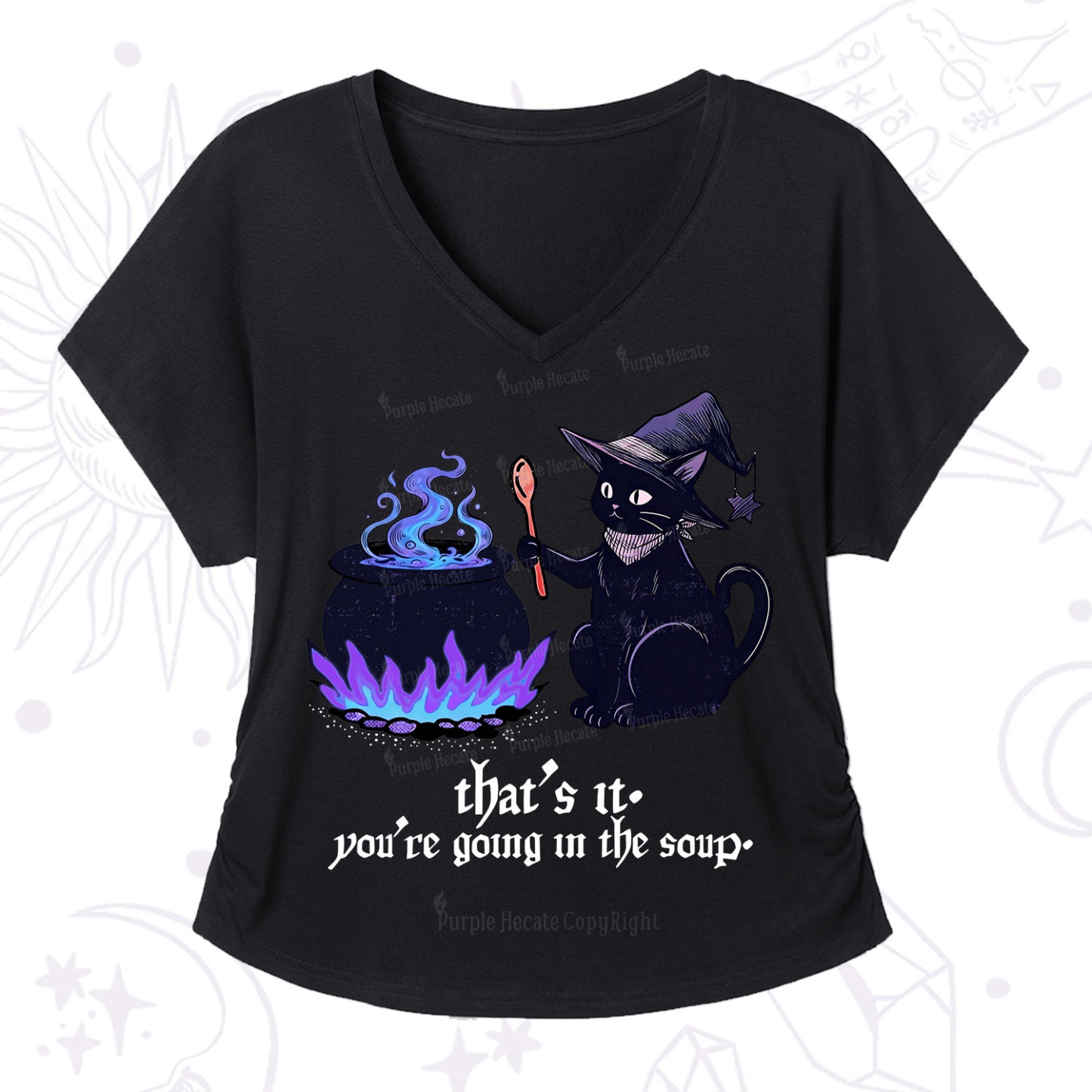Purplehecate That's It You're Going In The Soup V-Neck T-Shirt