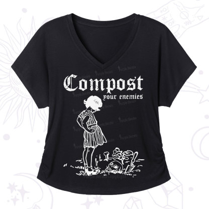 Purplehecate Compost Your Enemies V-Neck T-Shirt