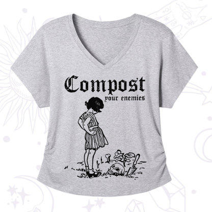 Purplehecate Compost Your Enemies V-Neck T-Shirt