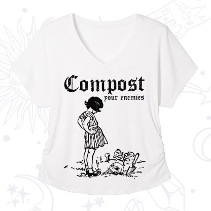 Purplehecate Compost Your Enemies V-Neck T-Shirt
