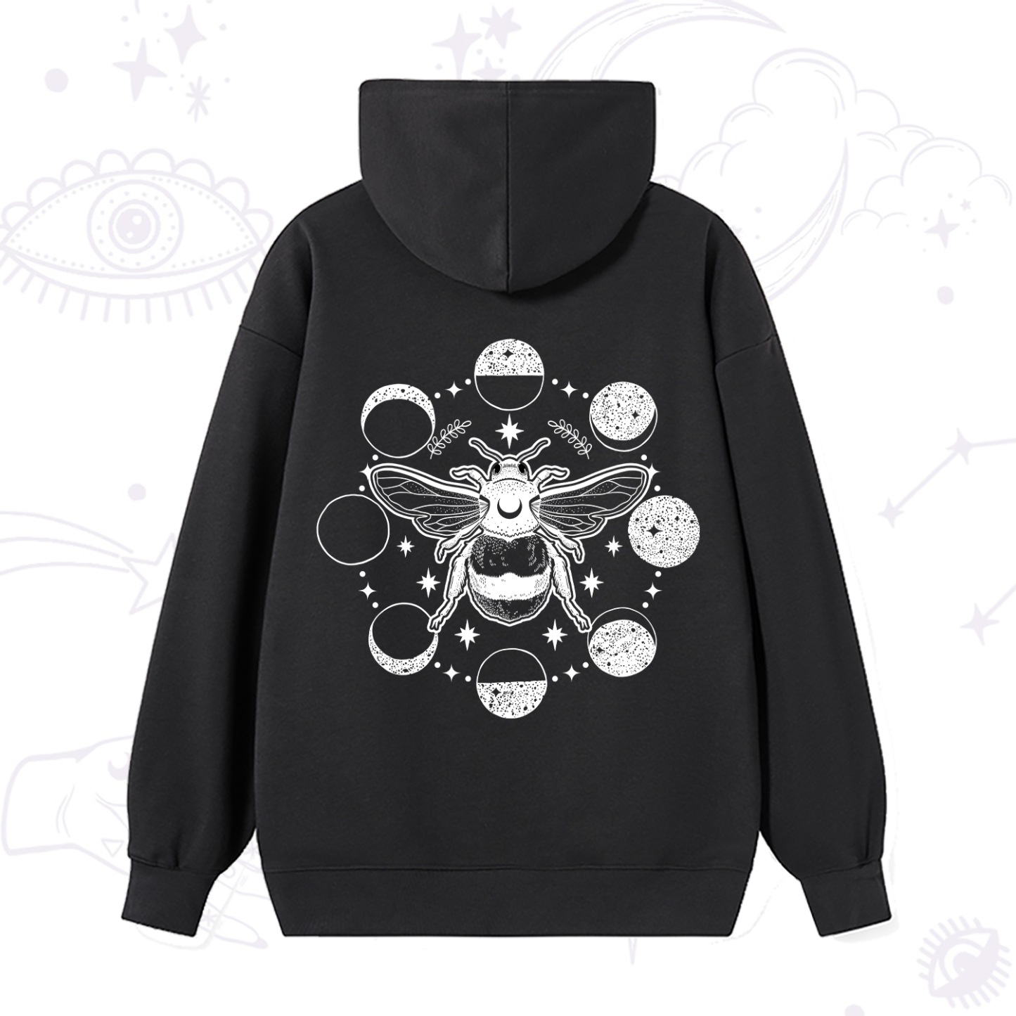 Magic Purplehecate Moon Bee Hoodie